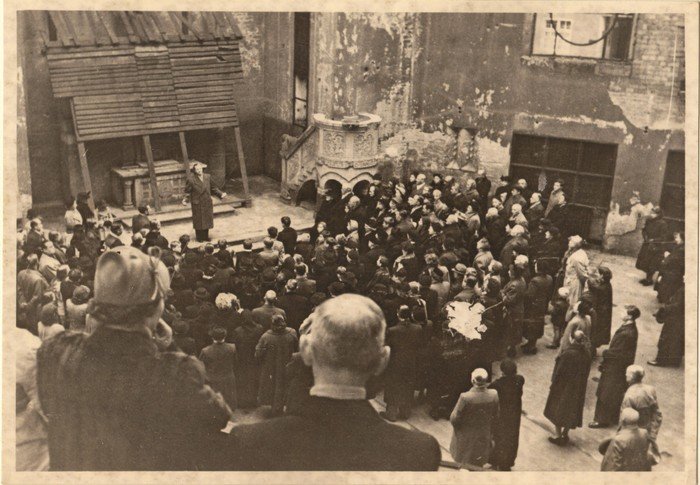 1. Advent 1953: Feier zum Begin des Wiederaufbaus